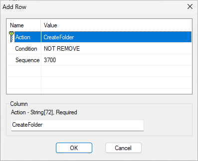 Adding rows to make CreateFolder to be run
